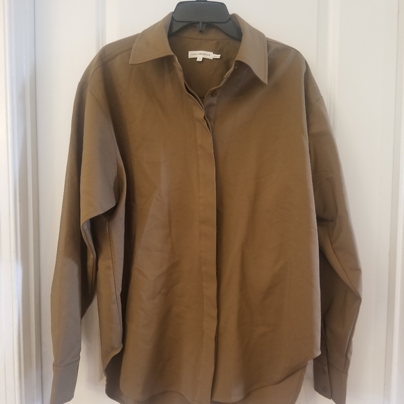 Good American cotton blend button-down shirt size 1 - Picture 9 of 9